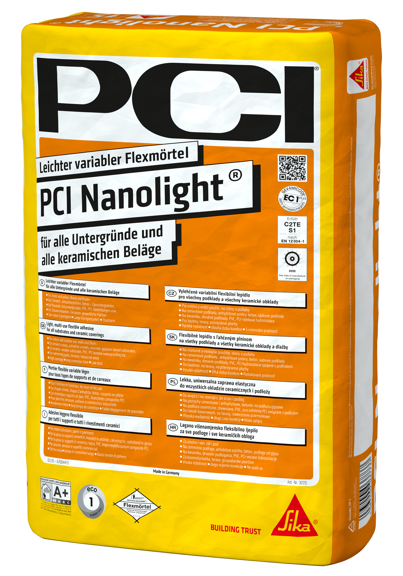 FÄSTMASSA PCI NANOLIGHT 15 KG - PCI