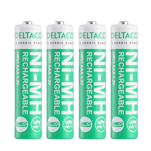 BATTERI DELTACO ULTIMATE NI-MH LADDBARA LR03/AAA 750mAh 4-PACK - DELTACO – Ett nordiskt teknikvarumärke