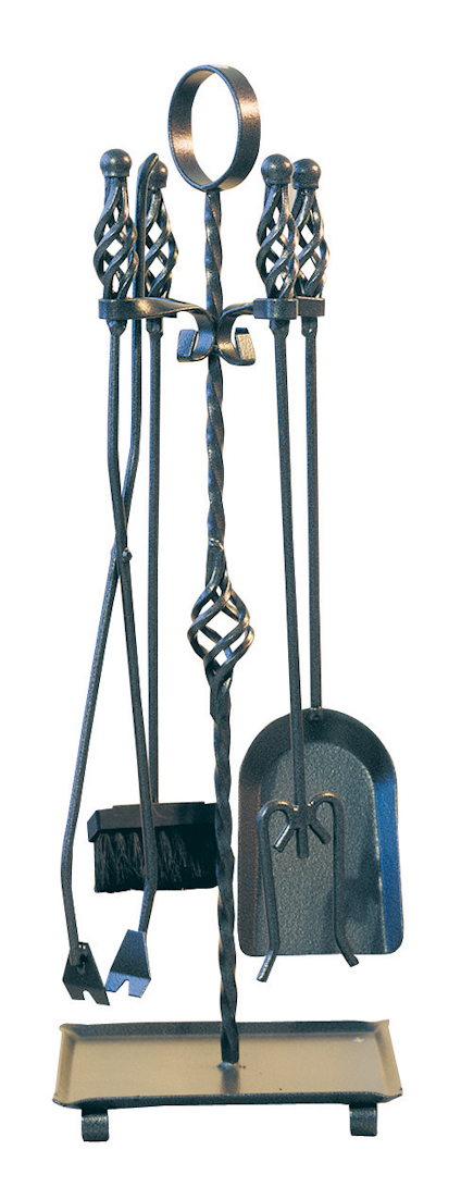 ELDSTÄLL SMIDE SVART          4 REDSKAP