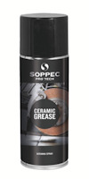 Sprejburk med svart lock och etikett som visar texten "Soppec Pro Tech Ceramic Grease".