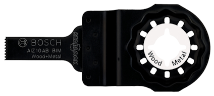 Bipacksblad från Bosch, Starlock AIZ 10 AB BIM, för trä och metall.