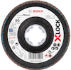 Slipskiva Bosch Expert Metal X551, 115 x 22,23 mm, 60 korn, X-lock, hög hastighet 80 m/s, för metallbearbetning.