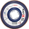 Rund sliprondell med Bosch och X-LOCK logotyper, 120 grit, för metall. Mått: 115x22,23 mm, maxhastighet: 80 m/s.