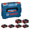Blå Bosch Expert-väska med sex 18V Expert-batterier.