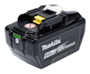 Svart Makita 18V 9.0Ah litiumjonbatteri med vit logotyp och batteriindikator.