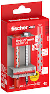 Förpackning med fischer HybridPower 10x90 FUS, 4 skruvar.