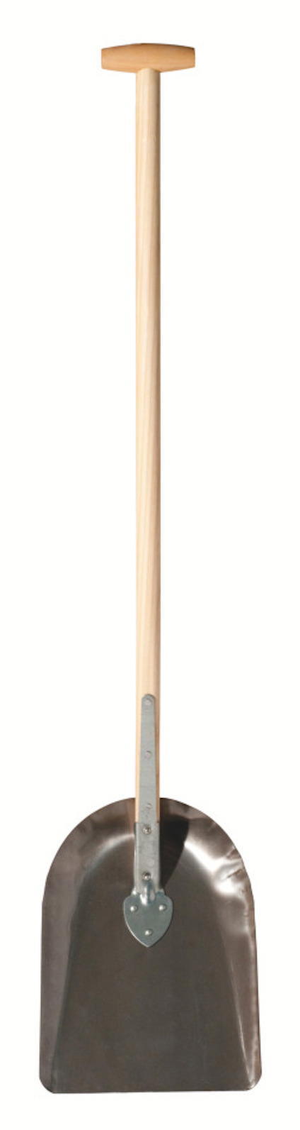 Skyffel med trähandtag och metallblad.