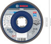 Blått sliprondell med Bosch-logotyp och specifikationer. Ø125mm, Ø22,23mm, PRO X571, 120 grit.