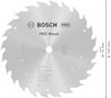 Rundsågblad med text: "BOSCH PRO Wood, Ø150 mm, 60T, max 8000 1/min, Made in China".