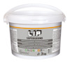 Hink med LIP SUPERGRUND primer, 3 kg. Vit plastbehållare med handtag och etikett med produktinformation på flera språk.