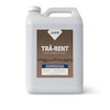 Vit plastbehållare med etiketten "TRÄ-RENT" från Jape, innehåll 5 liter.