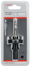 Förpackad Bosch sågkrona med borr 32-210 mm, 11 mm fäste.