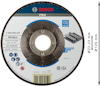 Kapskiva från Bosch, PRO Metal, med dimensioner ⌀125 mm x 22,23 mm, 12250 rpm max, för metallskärning.