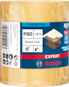 Sandpapper P80, 93mm x 5m, Bosch Expert. För trä och metall, tillverkad i Schweiz.