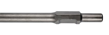 Ett metallverktyg med en cylindrisk form och ett hexagonalt avsnitt i mitten.