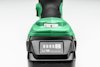 Svart och grön batteridriven enhet märkt "Li 18 Technology" med batteriindikator som visar full laddning.