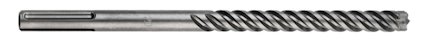 Metallisk borr med spiralformat skär och SDS-max-fäste.