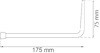 Ritning av en stålprofil med måtten 175 mm i längd och 75 mm i höjd.