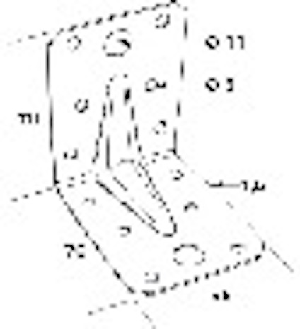 Ritning av metallvinkel med måtten 70x70x55 mm och håldiametrar Ø11 och Ø5 mm. Tjocklek 1,5 mm.