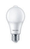 LED-glödlampa med E27-sockel och texten "Philips" på basen.