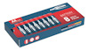 Förpackning med åtta AA-batterier märkt "ANSMANN BATTERY" och "GERMAN QUALITY CHECK".