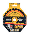 Förpackning med runt sågblad, märkt "DEWALT", diameter 165 mm, 24 tänder, "Nail Tough".