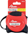 Röd och svart måttband med texten "5 m x 19 mm 709005" och Onsite-logotyp på förpackningen.