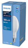 Förpackning av Philips TrueForce Core LED Urban Lamp, 18W, 3000 lumen, 4000K, E27, 25000 timmars livslängd, IP65 klass.