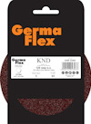 Förpackning med sandpapper, märkt "Germa Flex", modell KND 33265, 125 mm, utan hål, kornstorlek 24.
