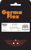 Förpackning av Germa Flex sandpapper med hål, märkning "93x135 mm", kornstorlek 40, 5 st i förpackningen.