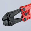Bultsax med röda handtag och svart klippdel, text "KNIPEX Made in Germany".