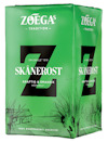 Grön förpackning med texten "Zoégas Tradition Skånerost, kraftig & smakrik mörkrost, originalet 1918".