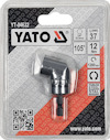 Förpackning med YATO vinkelskruvdragartillsats, modellnummer YT-04632, 105 grader, 12Nm, 1200 rpm, rostfritt stål.
