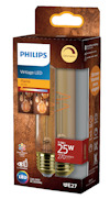 Förpackning med två Philips Vintage LED-lampor, 25W, E27, 270 lumen, dimbara.