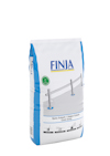 Säck med texten "FINJA" och en illustration av en staketinstallation.