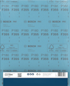 Blått sandpapper Bosch Pro P180 F355 med FSC-logo och text "Made in Switzerland".