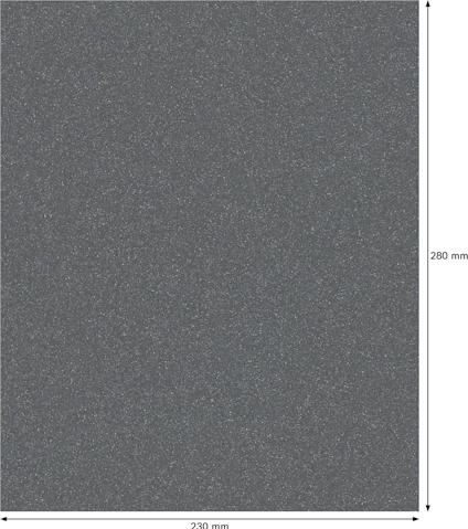 Sandpapper med måtten 230 mm x 280 mm.
