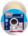 Tesa vädertejp för isolering, 100 m, i förpackning. Text: "2-5 mm", "8 years durability", "Cooling heat stop".