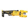 Dewalt batteridriven kabelskärare i gult och svart, modell DCE150 XR, med etikettinformation.