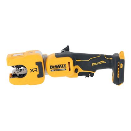 Sladdlös gul och svart DeWalt XR-buntbandskärmaskin med borstlös motor.